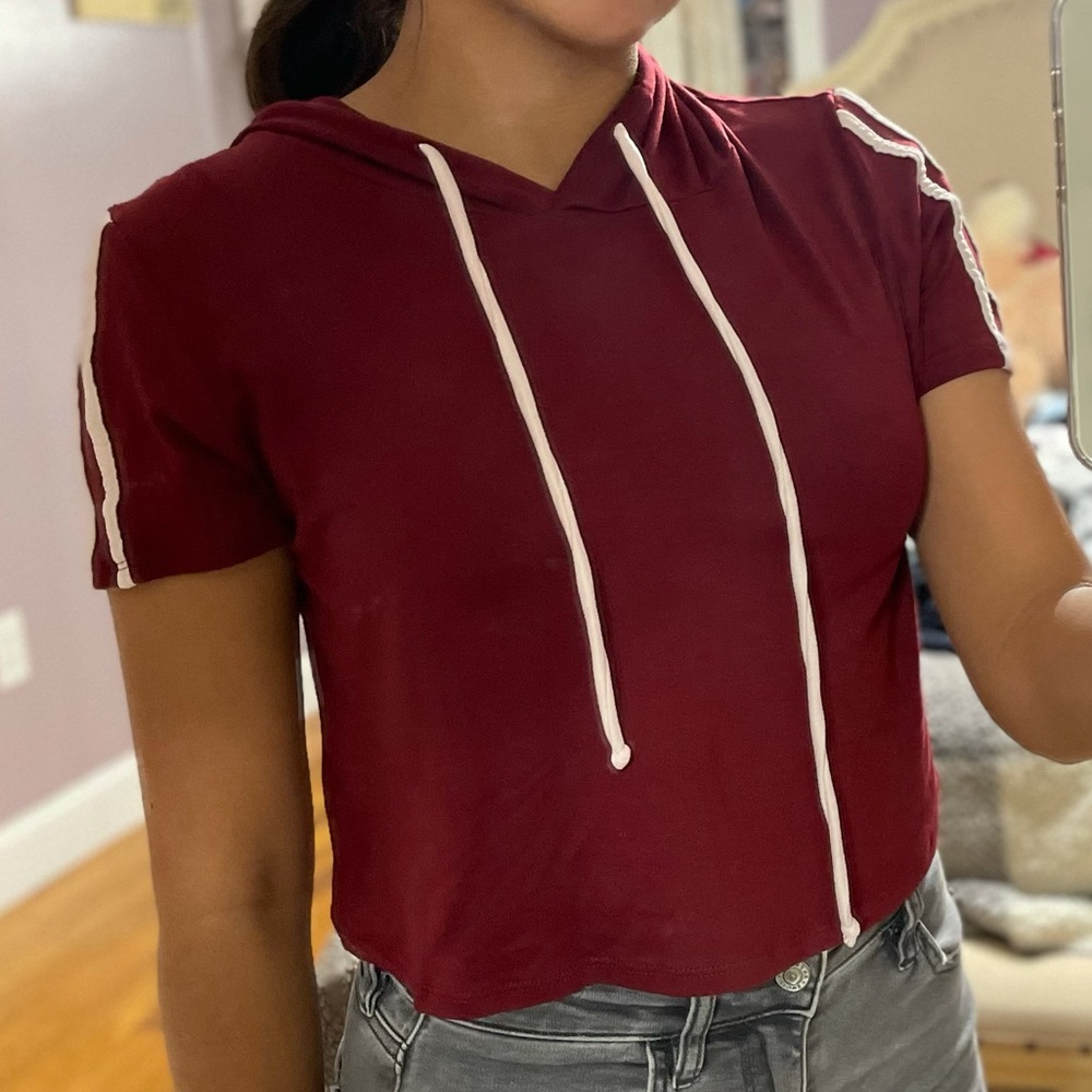 Cute velvet crop sweater top from Charlotte Russe